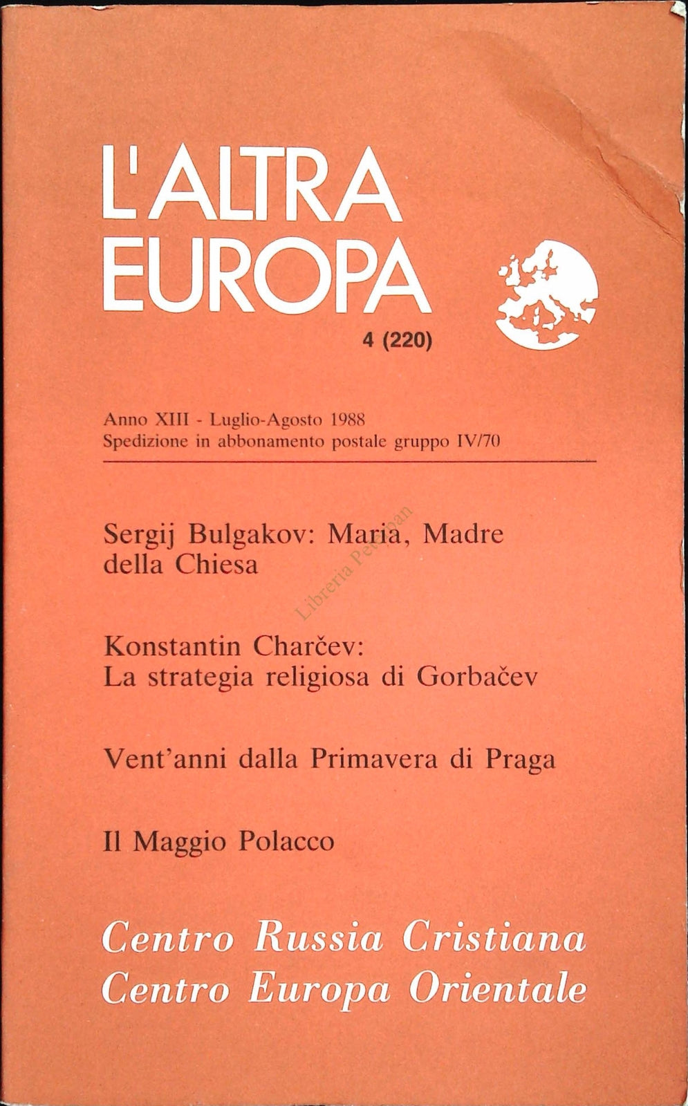 L'ALTRA EUROPA N. 220 - LUGLIO AGOSTO 1988