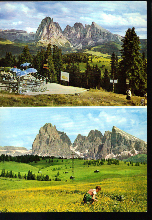 ALPE DI SIUSI E GRUPPO SASSOLUNGO - 2 VEDUTE - NV