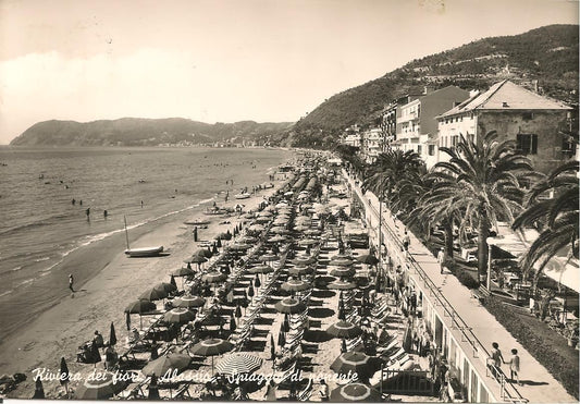 ALASSIO - SPIAGGIA - PANORAMA - V1962