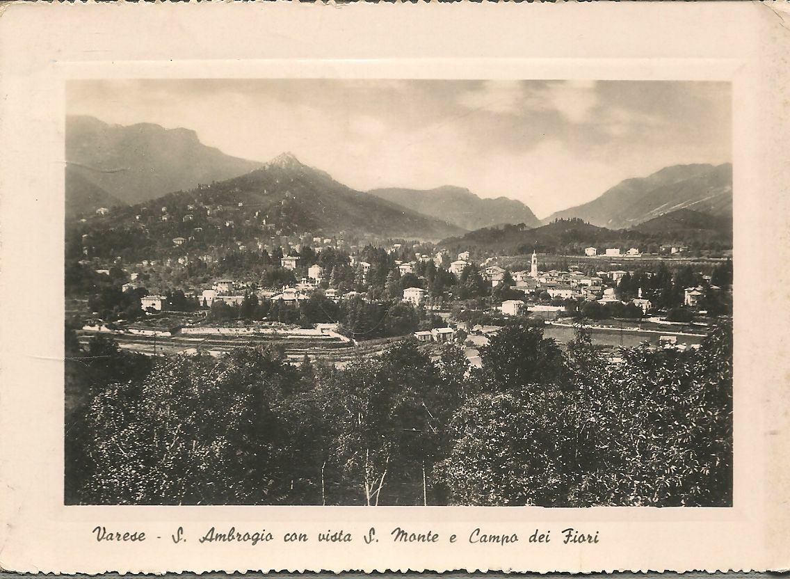 VARESE - S. AMBROGIO CON VISTA SUL MONTE E CAMPO DEI FIORI - V1961