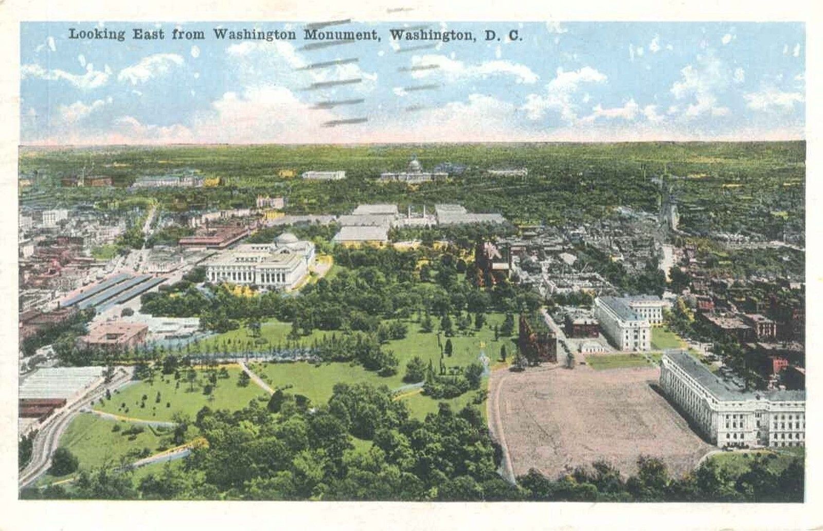 WASHINGTON -LOOKING EAST FROM WASHINGTON MONUMENT -1919