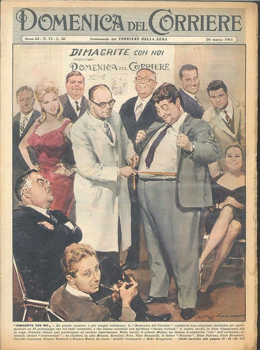 DOMENICA DEL CORRIERE N 13 - 26 MARZO 1961 - ILL. WALTER MOLINO