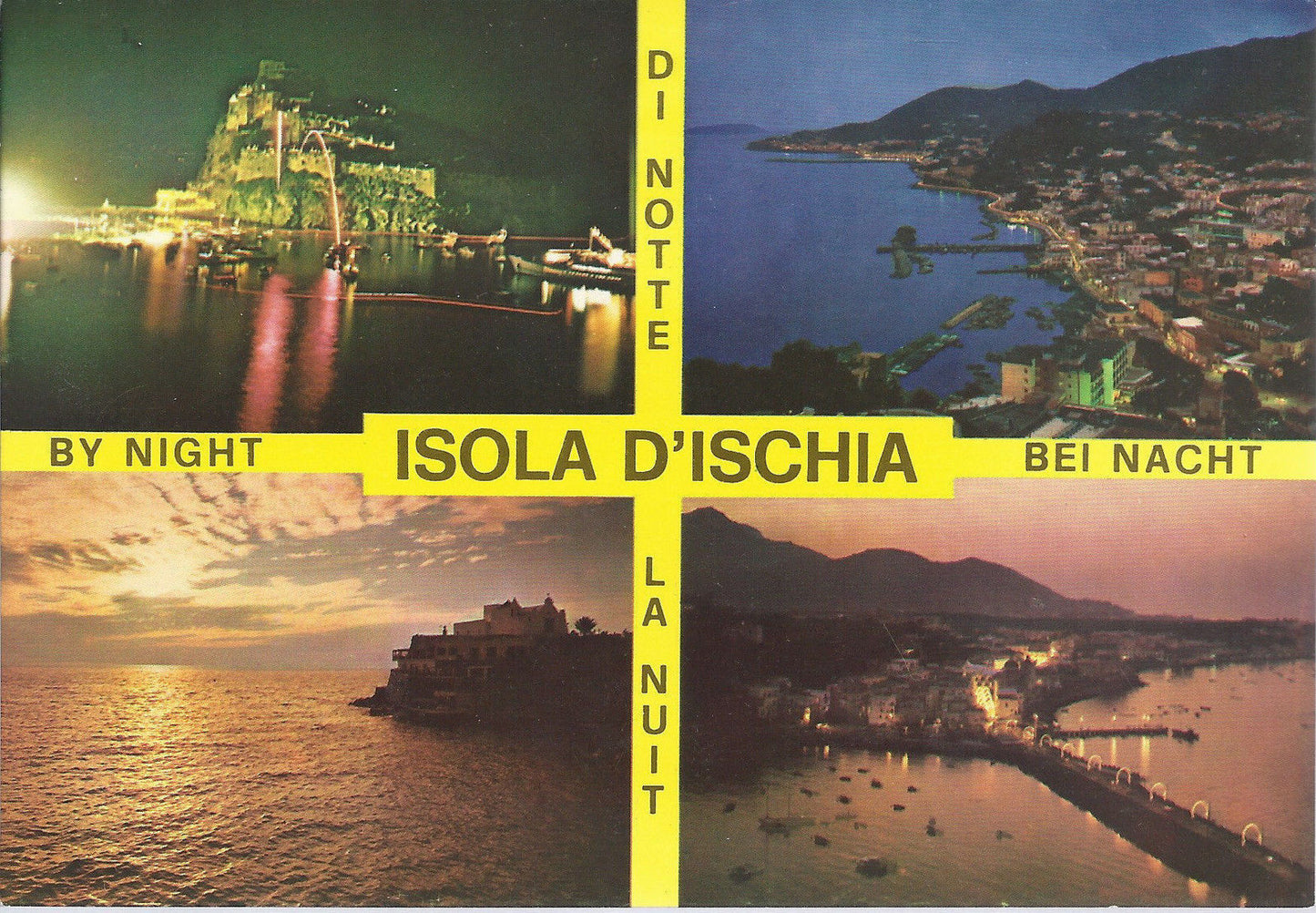 ISOLA D'ISCHIA DI NOTTE - 4 VEDUTE - NV