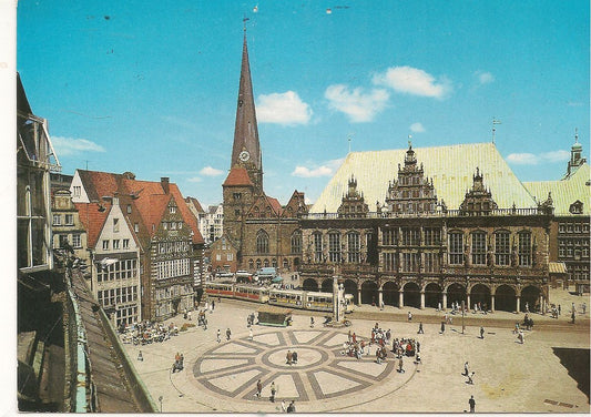 BREMEN - MARKTPLATZ MIT RATHAUS - V1983