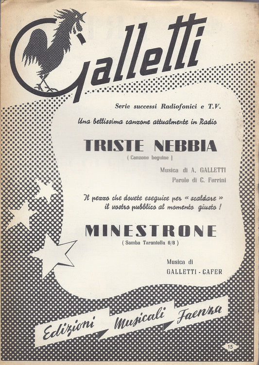 TRISTE NEBBIA  Ferrini - Galletti  --  MINESTRONE  Galletti, Cafer  #  SPARTITO