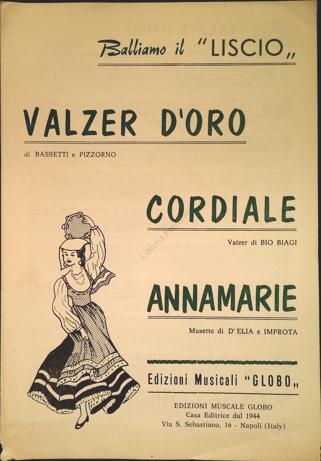 VALZER D'ORO - CORDIALE - ANNAMARIE - SPARTISO-SHEET MUSIC