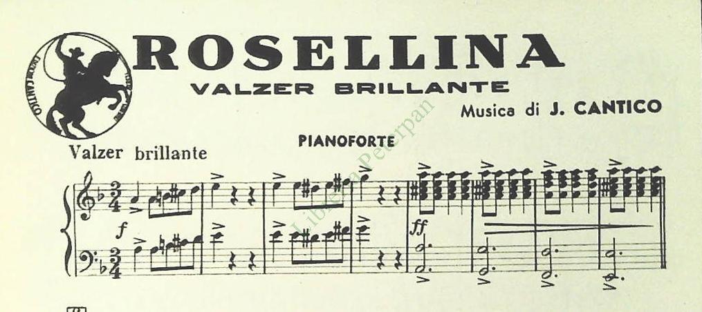 ROSELLINA.valzer - PARISIETTE.valzer - SPARTITO-SHEET MUSIC