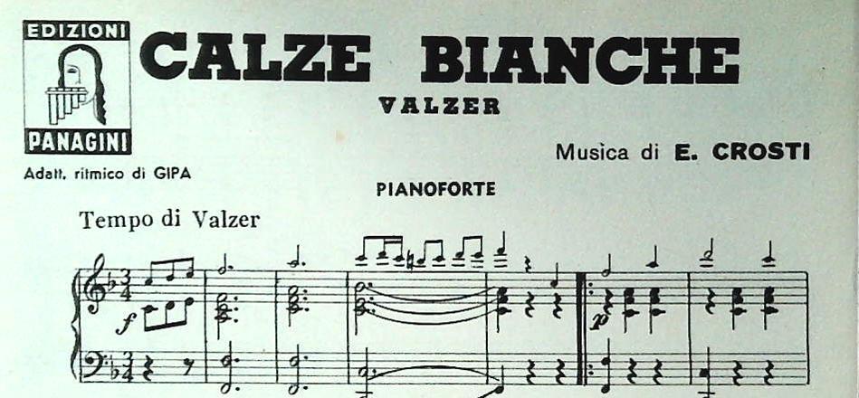 CAVALESE. valzer - CALZE BIANCHE. valzer - SPARTITO-SHEET MUSIC
