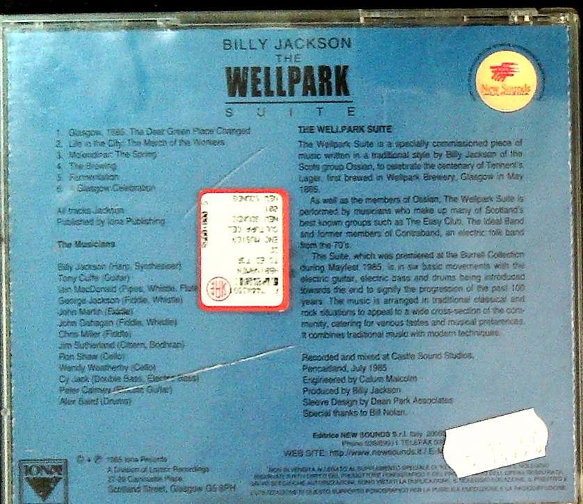 BILLY JACKSON WITH OSSIAN AND  FRIENDS - THE WELLPARK SUITE