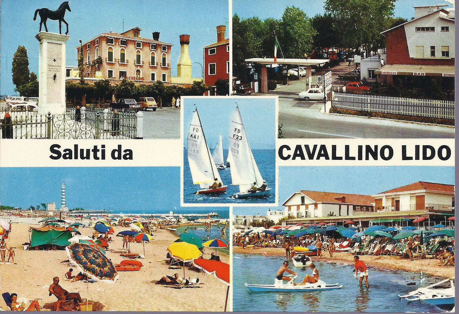 CAVALLINO LIDO - SALUTI - 5 VEDUTE - V 1976 - FG