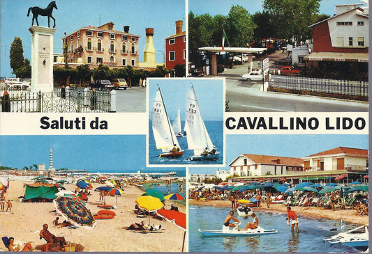 CAVALLINO LIDO - SALUTI - 5 VEDUTE - V 1976 - FG