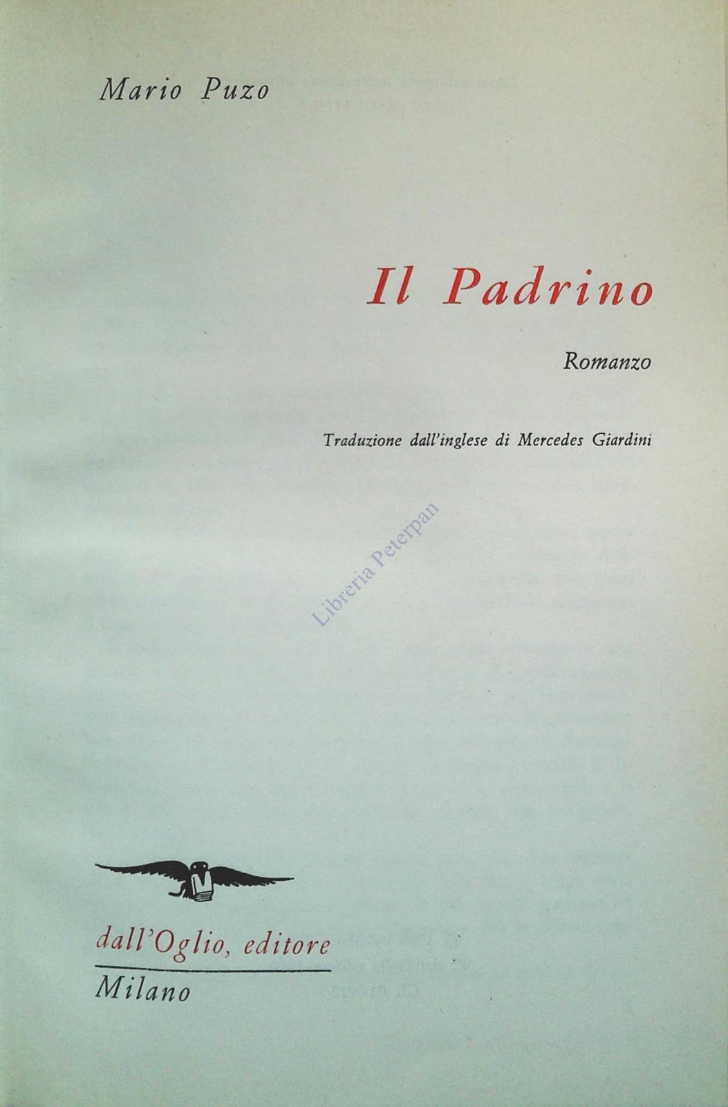 IL PADRINO - MARIO PUZO - DALL'OGLIO 1971