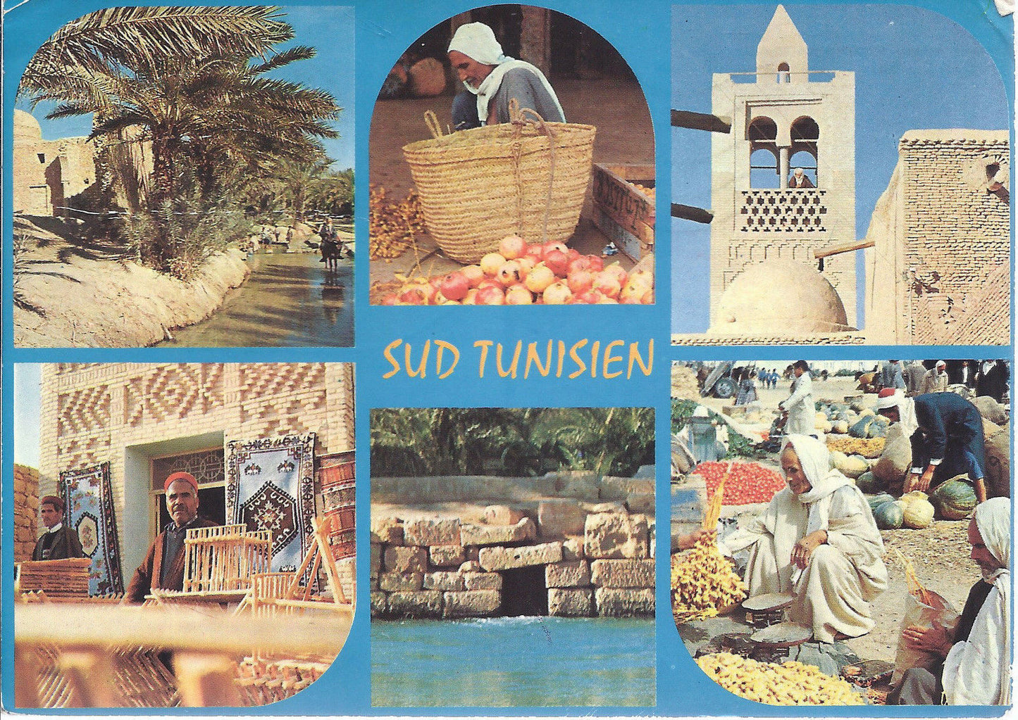 SUD TUNISIEN - PAYSAGES ET PORTRAITS - 6 VEDUTE - V1973