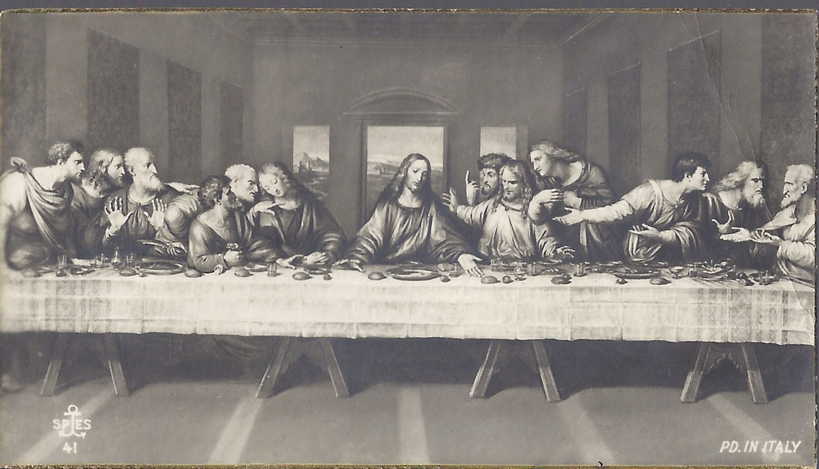 L'ULTIMA CENA - Ricordo 1^ Comunione - 1936