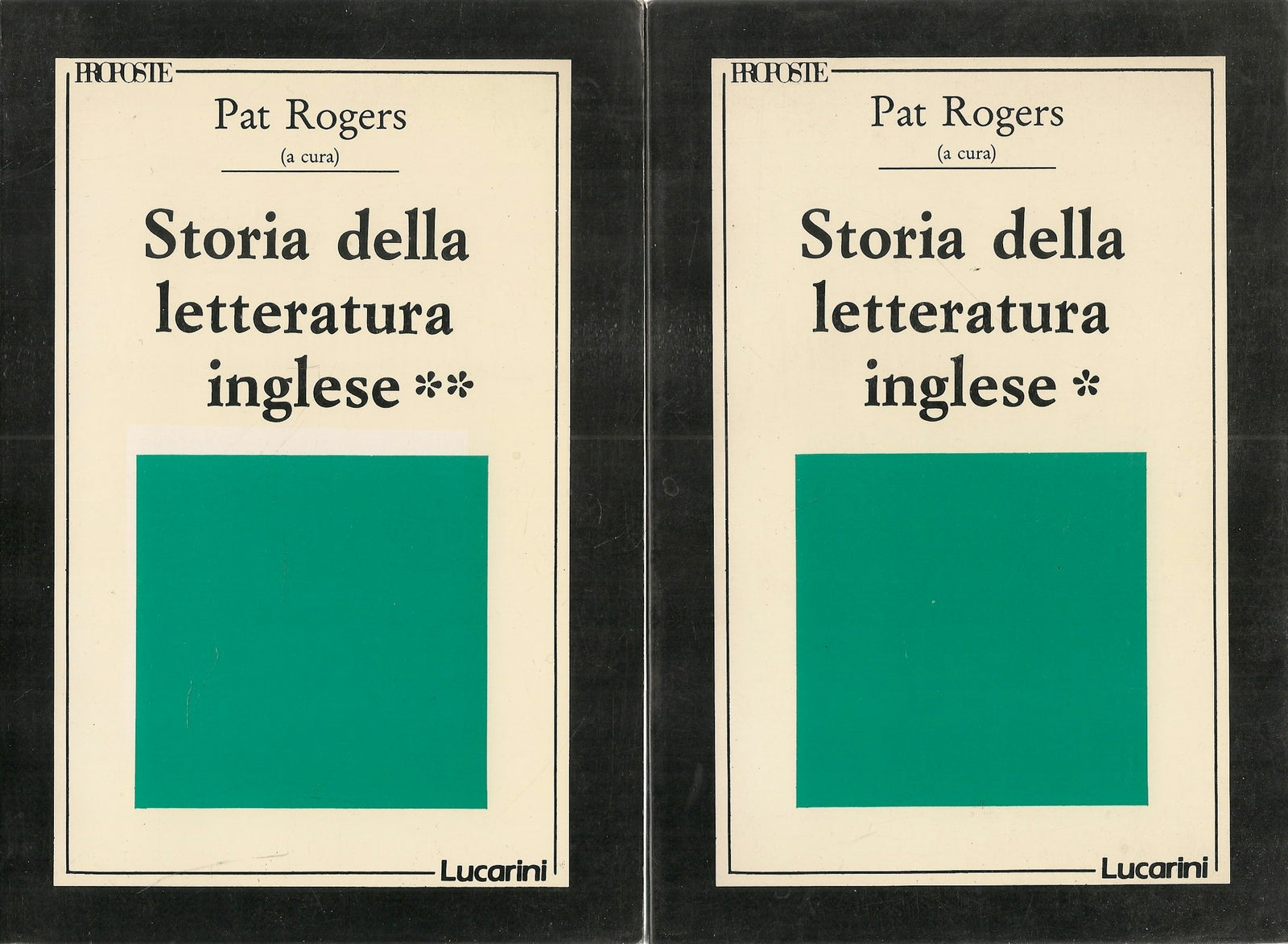 STORIA DELLA LETTERATURA INGLESE - PAT ROGERS - 2 VOLUMI