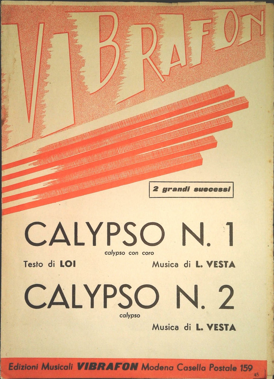 CALIPSO N. 1 - CALIPSO N. 2 - SPARTITO SHEET MUSIC
