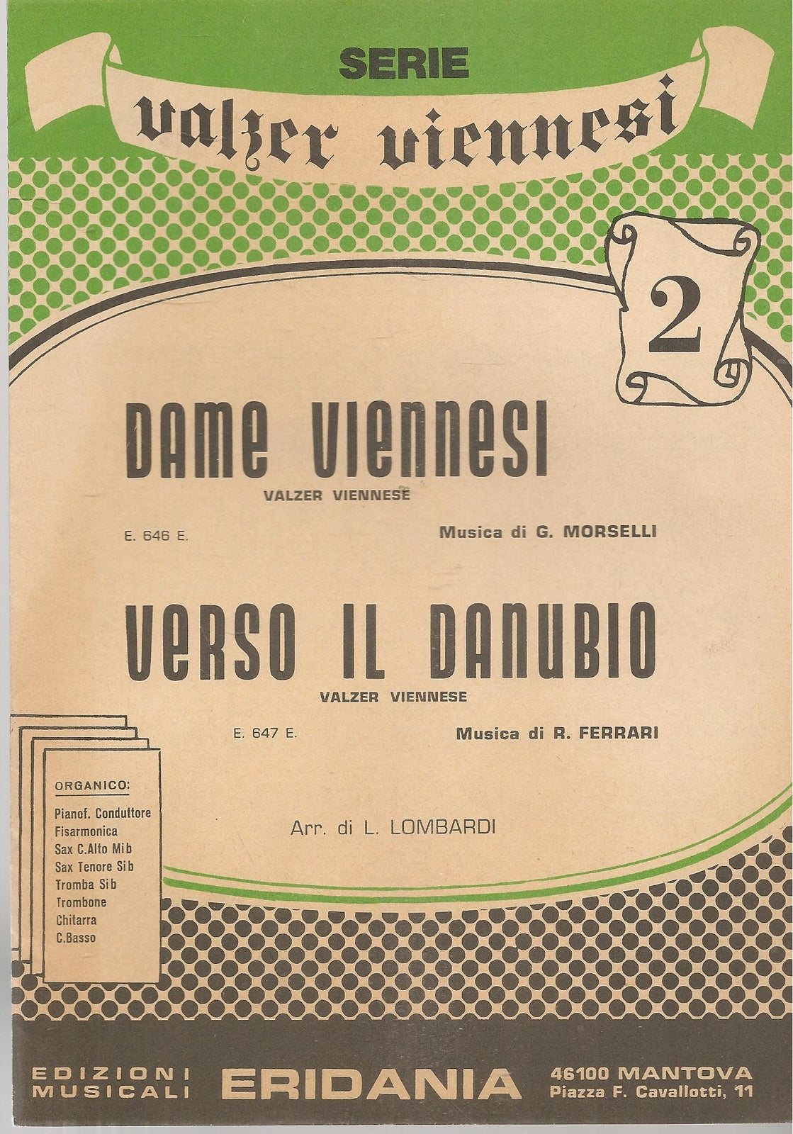 DAME VIENNESI.valzer viennese - VERSO IL DANUBIO.valzer v. -SPARTITO-SHEET MUSIC