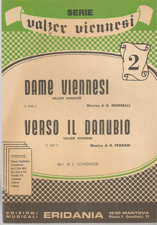 DAME VIENNESI.valzer viennese - VERSO IL DANUBIO.valzer v. -SPARTITO-SHEET MUSIC