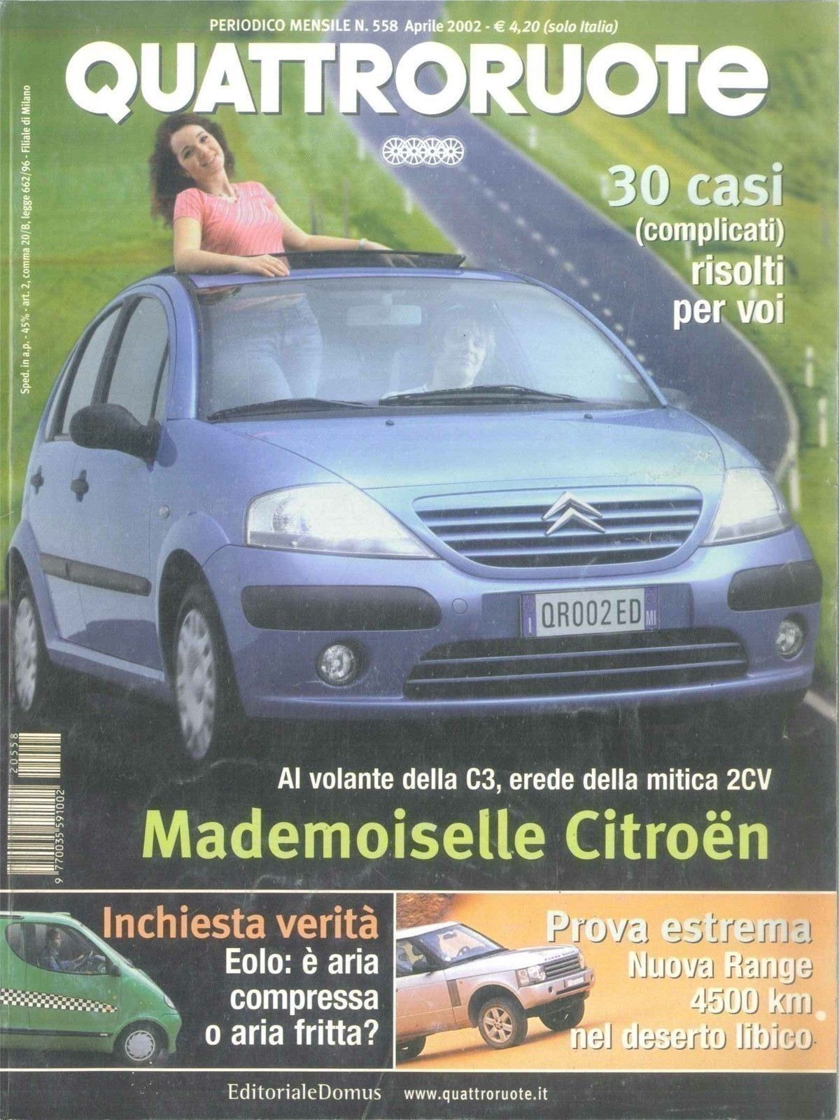 QUATTRORUOTE N 558 - APRILE 2002
