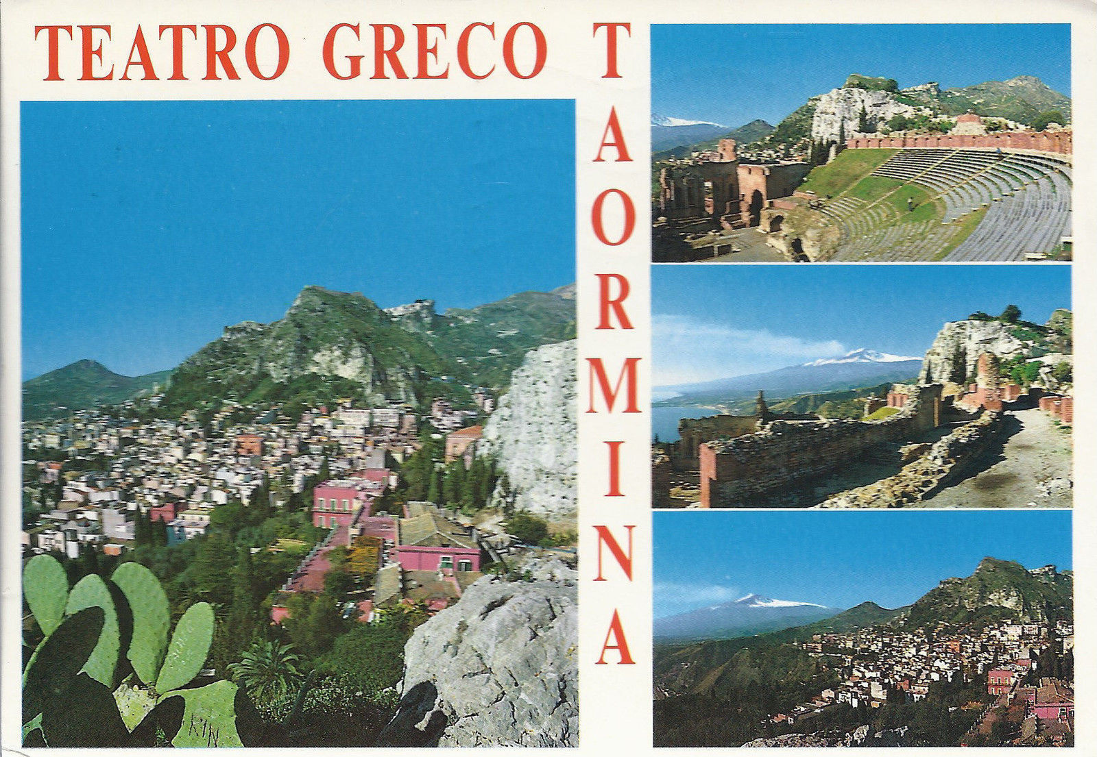 TAORMINA - TEATRO GRECO - 4 VEDUTE - NV