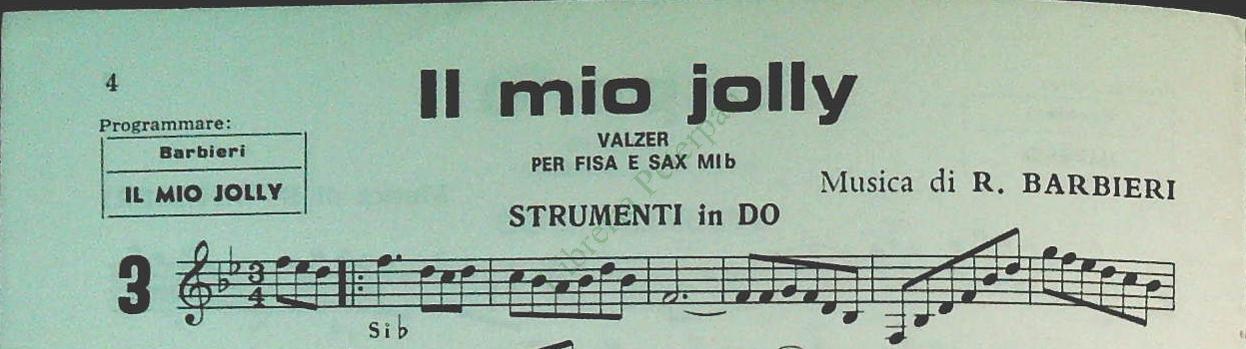 ROBERTO BARBIERI 11 BRANI - SPARTITO-SHEET MUSIC