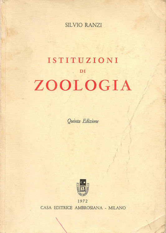 ISTITUZIONI DI ZOOLOGIA - SILVIO RANZI