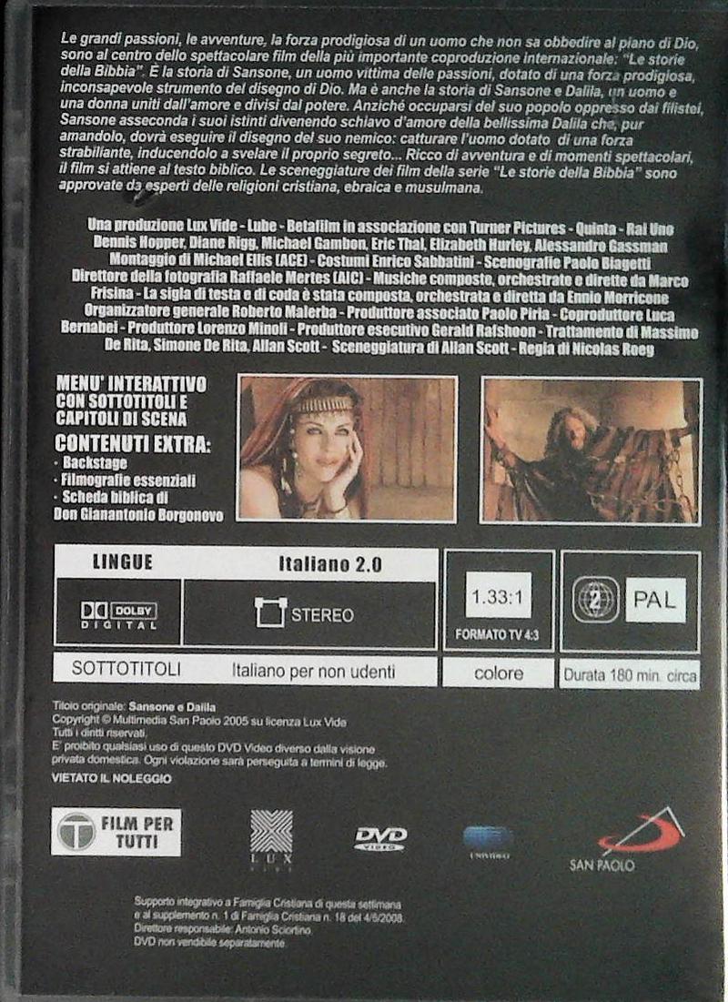 SANSONE E DALILA. UNA STORIA D'AMORE UN SEGRETO TRADITO - DVD