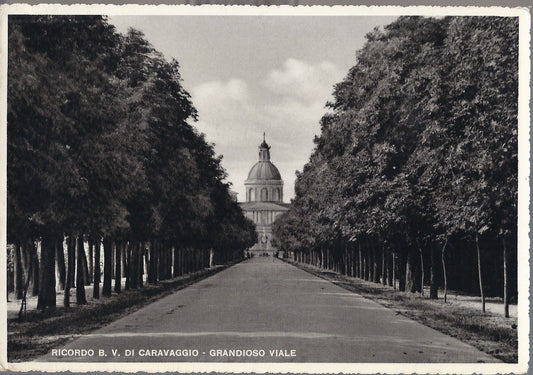 CARAVAGGIO - SANTUARIO B.V. - GRANDIOSO VIALE - V 1953 - FG
