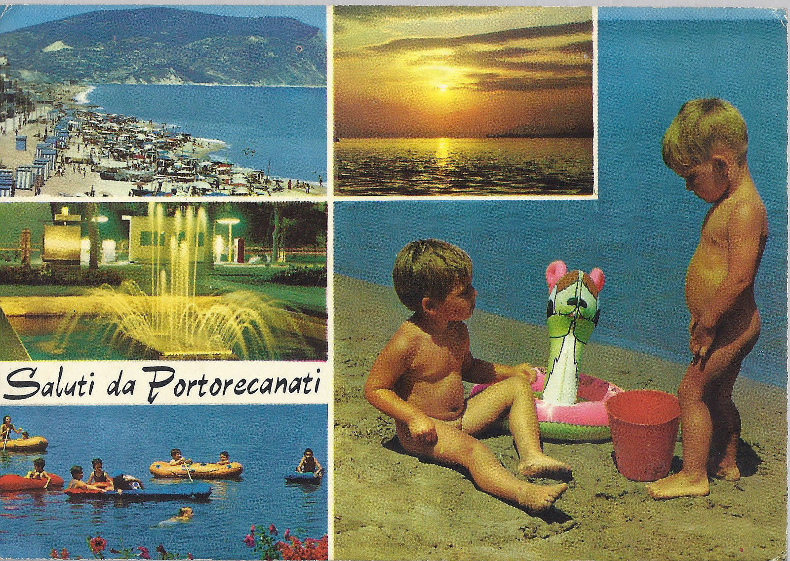 PORTO RECANATI - SALUTI - 4 VEDUTE - V 1973 - FG