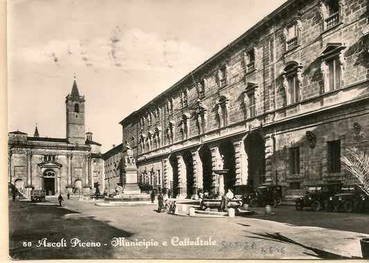 ASCOLI PICENO - MUNICIPIO E CATTEDRALE - V1955