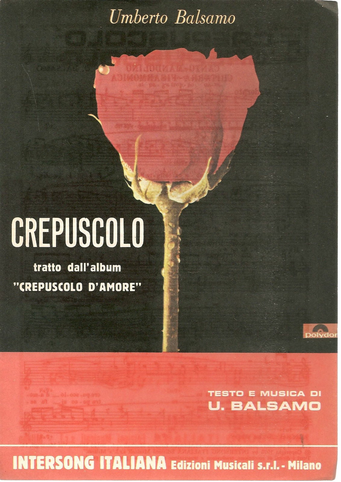 CREPUSCOLO - UMBERTO BALSAMO - SPARTITO-SHEET MUSIC