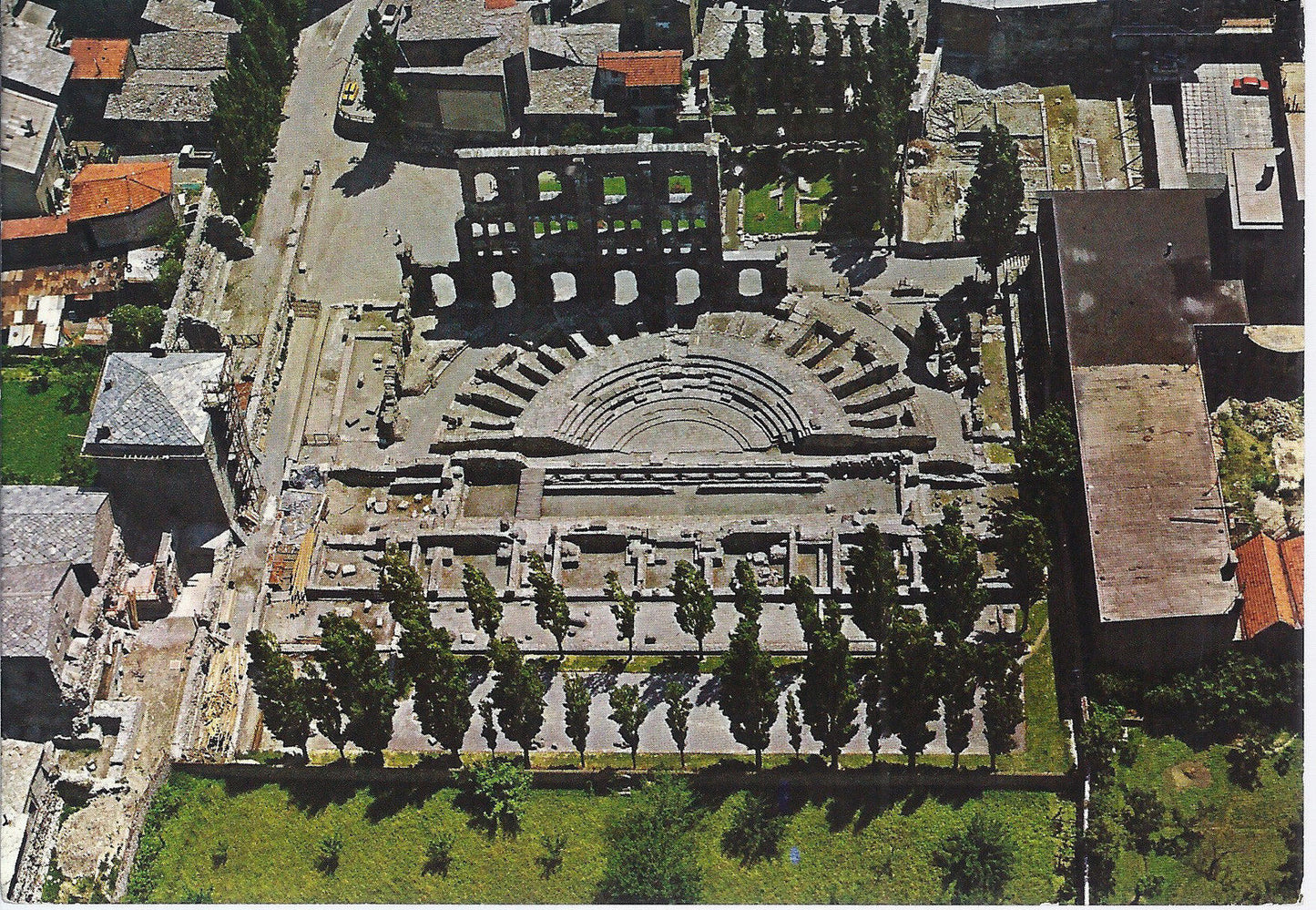 AOSTA - VEDUTA AEREA DELL'ANFITEATRO - V 1974 - FG