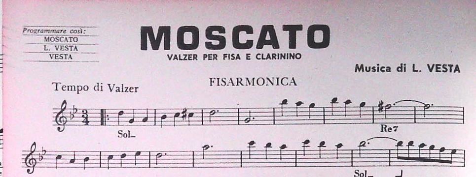MOSCATO.vaLzer - ALBANA.mazurka - ROSSELLApolka - SPARTITO-SHEET MUSIC