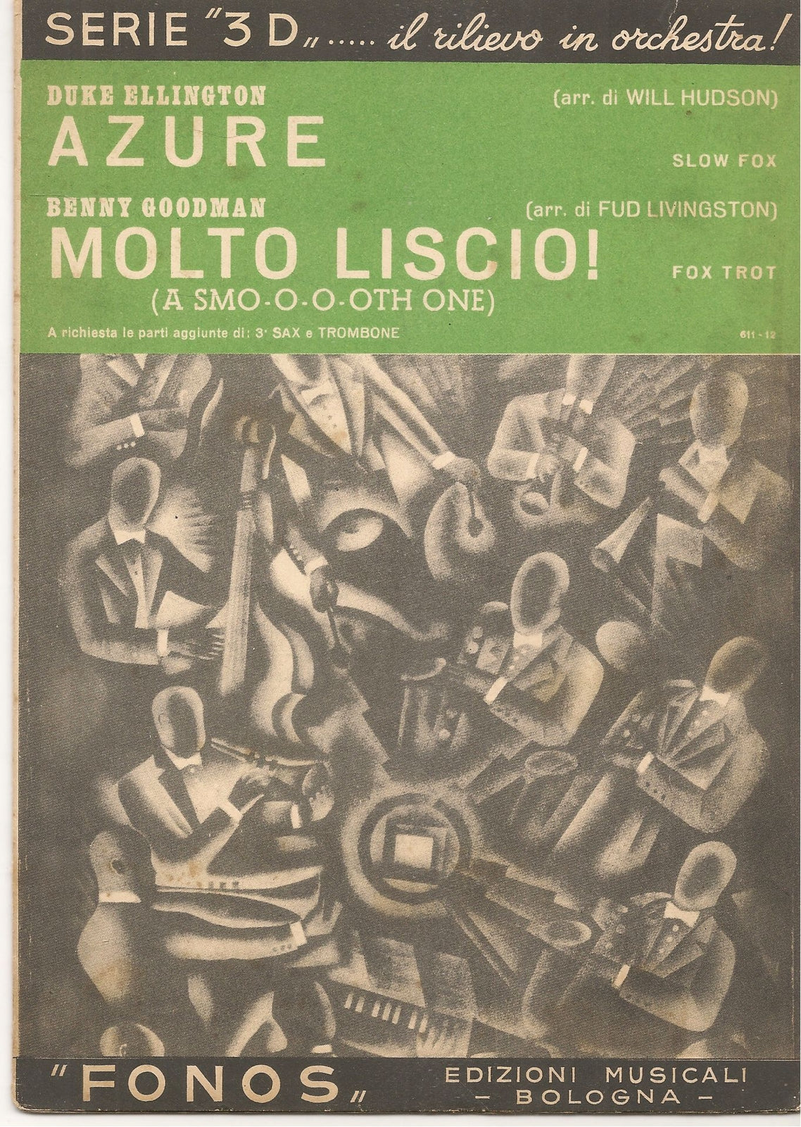 AZURE. Duke ellington - MOLTO LISCIO. benny Goodman -SPARTITO-SHEET MUSIC