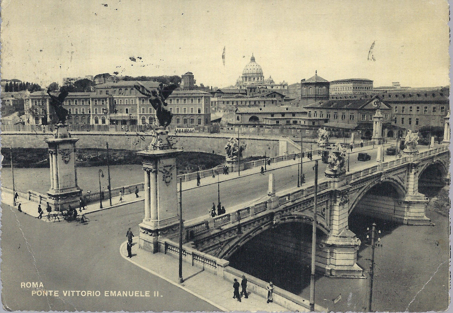 ROMA - PONTE VITTORIO EMANUELE II - V 1951 - FG