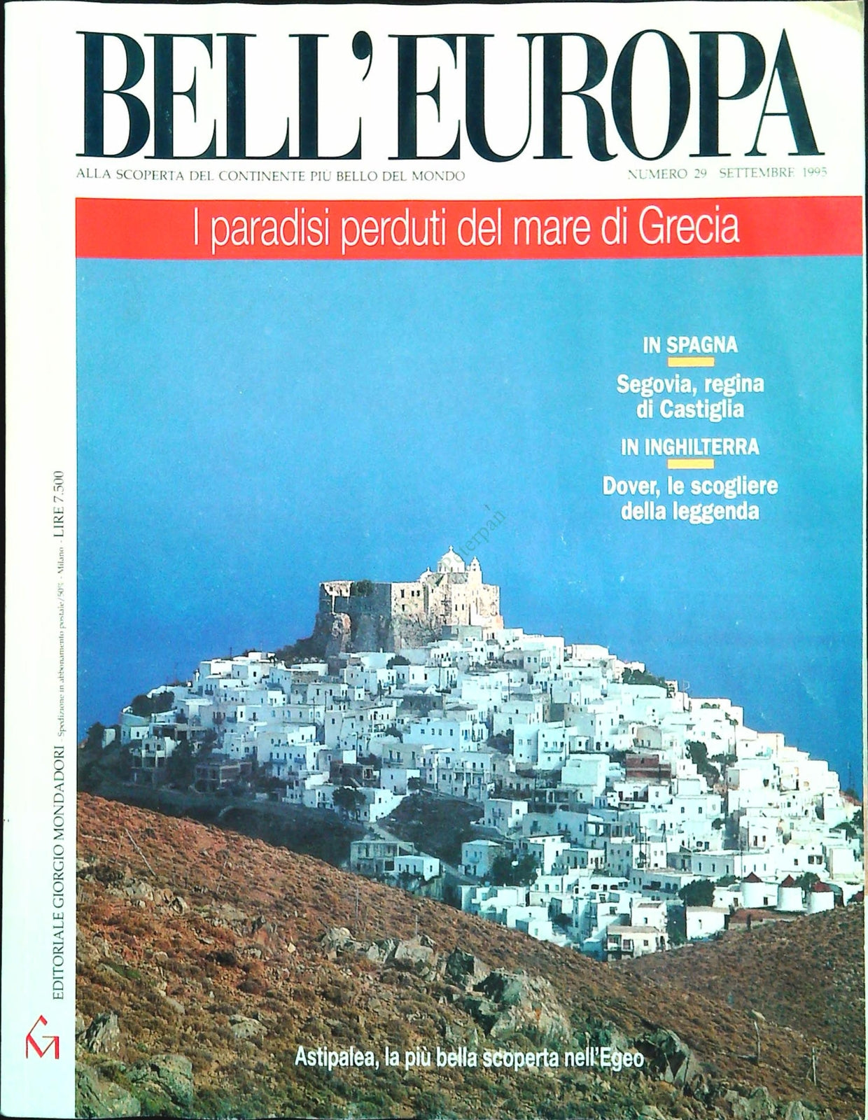 BELL'EUROPA N. 29 - SETTEMBRE 1995 -  I PARADISI PERDUTI DI GRECIA