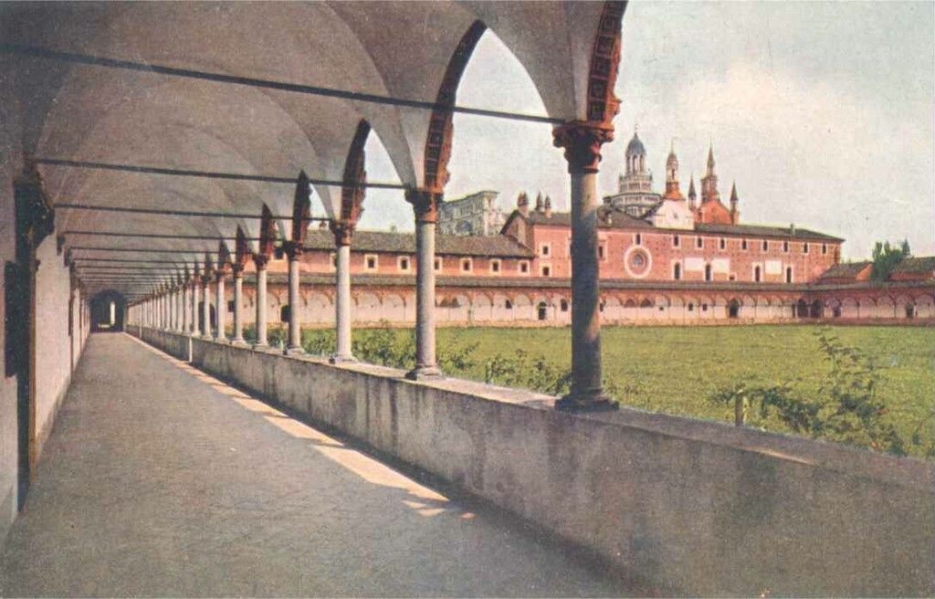 PAVIA CERTOSA - PORTICATO DEL CHIOSTRO GRANDE-COLORATA