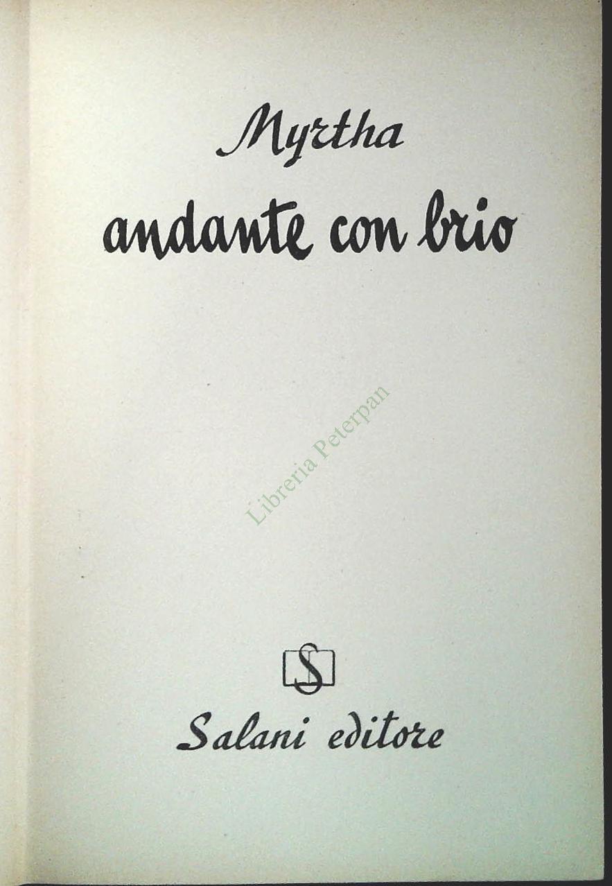 ANDANTE CON BRIO - MYRTHA - SALANI 1955 - OUTLET DEL LIBRO