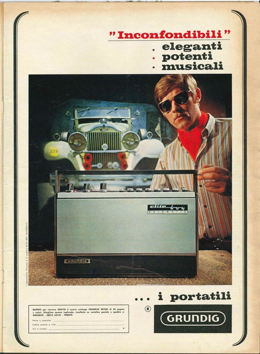 GRUNDIG -inconfondibili eleganti potenti musicali  ...i portatili - ADVERTISING