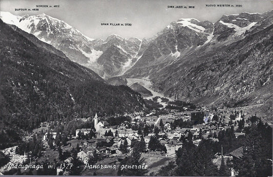 MACUGNAGA - PANORAMA GENERALE - V1955