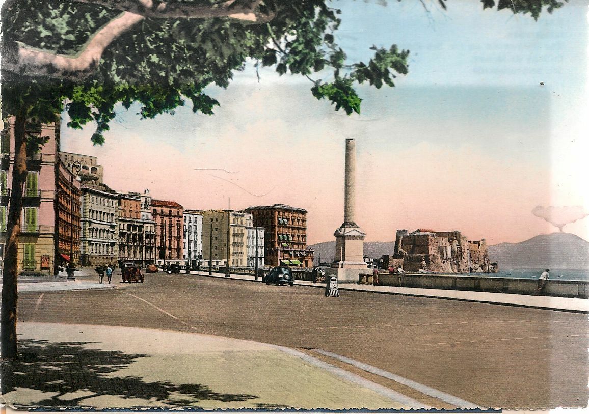 NAPOLI - LUNGOMARE - ACQUARELLATA - V1955