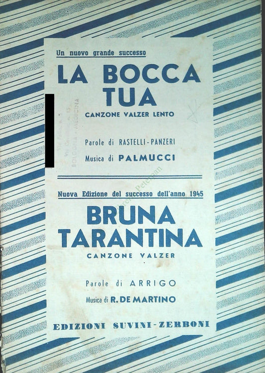 LA BOCCA TUA - BRUNA TARANTINA - SPARTITO-SHEET MUSIC