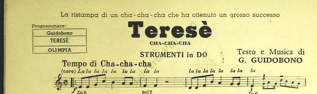 CZARDA POLCA. POLC - TERESE'. cha cha cha - SPARTITO-SHEET MUSIC
