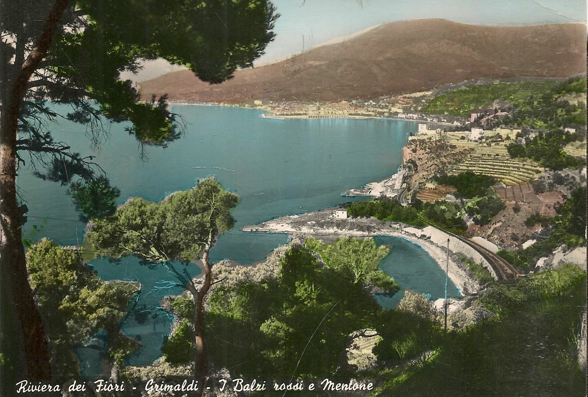 RIVIERA DEI FIORI GRIMALDI - ACQUARELLATA - V1954