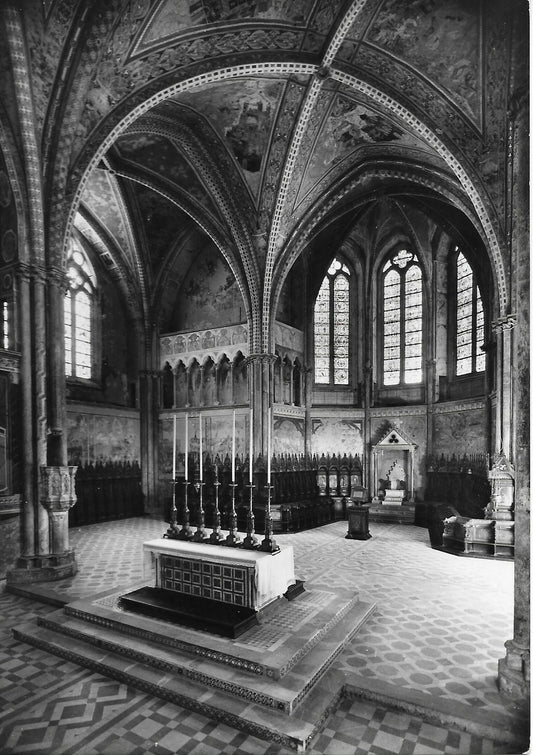 ASSISI -BASILICA DI S.FRANCESCO - ALTARE MAGGIORE E CORO CHIESA SUPERIORE - NV
