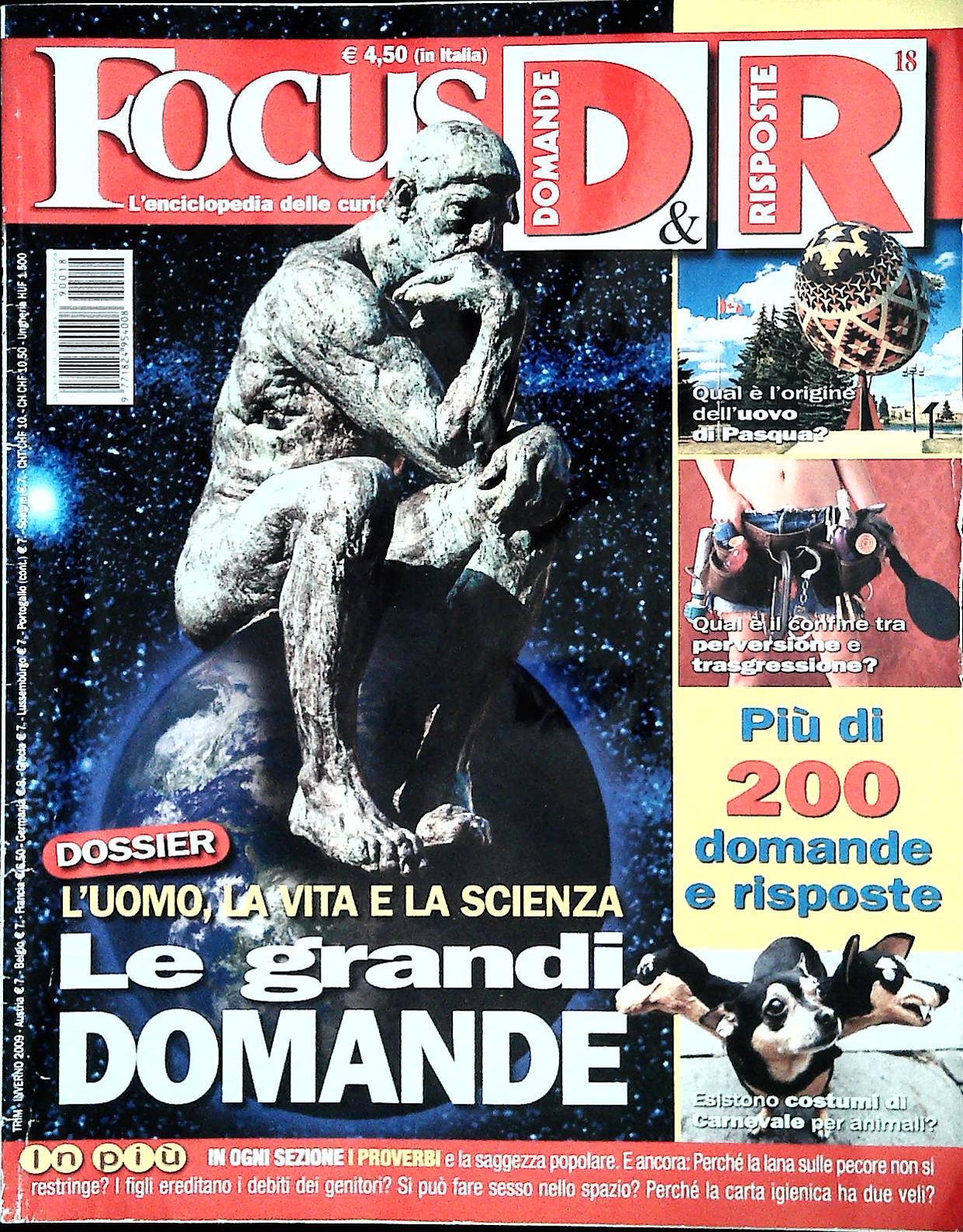 FOCUS DOMANDEE RISPOSTE N. 18 - L'UOMO LA VITA E LA SCIENZA