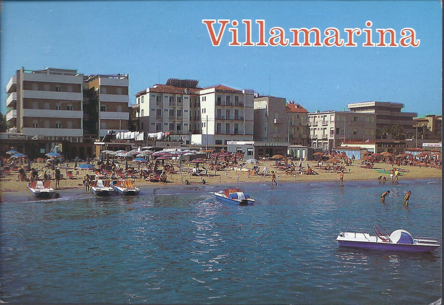 VILLAMARINA - ALBERGHI E SPIAGGIA VISTI DAL MARE - V1987