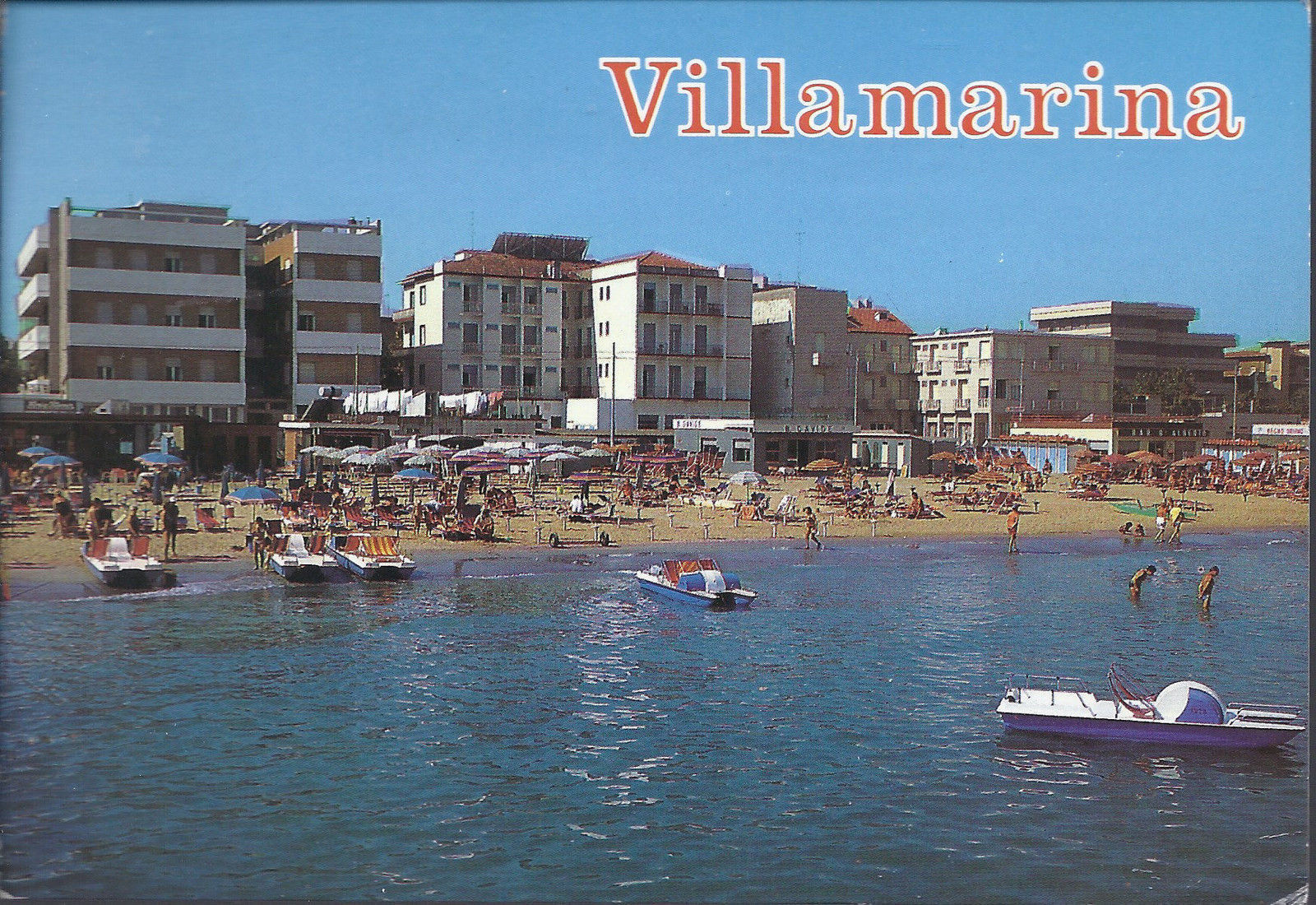 VILLAMARINA - ALBERGHI E SPIAGGIA VISTI DAL MARE - V1987