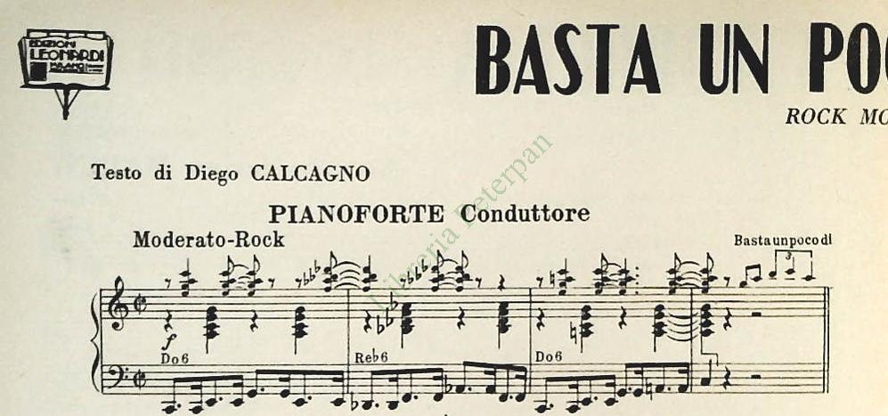 GIOVANINO ALLA TORRETTA - BASTA UN POCO DI MUSICA - SPARTITO-SHEET MUSIC