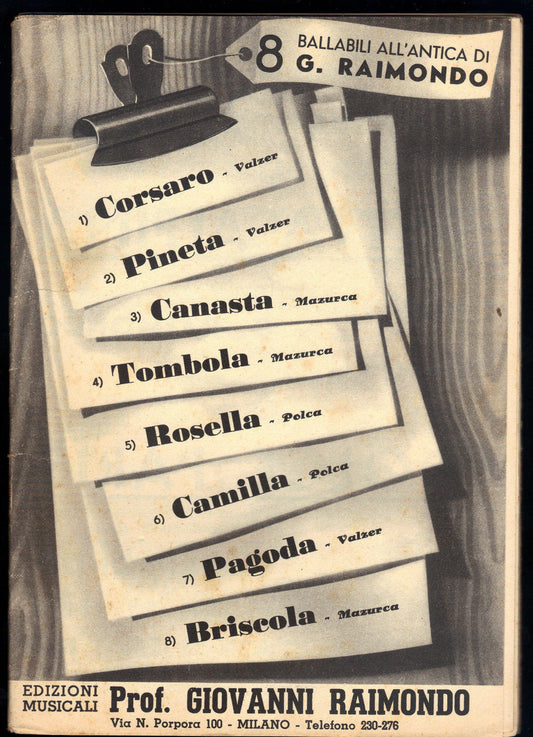 8 BALLABILI ALL'ANTICA DI GIOVANNI RAIMONDO # SPARTITO